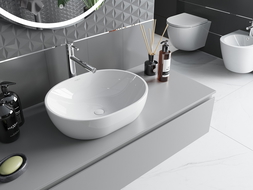 Mexen Viki lavabo sobre encimera 48 x 35 cm, blanco - 21054800