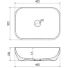 Mexen Rita opzetwastafel 45 x 32 cm, wit - 21084500