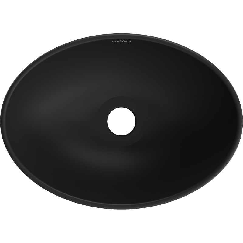 Mexen Elza lavabo da appoggio 40 x 33 cm, nero opaco/motivo squame dorato - 21014028