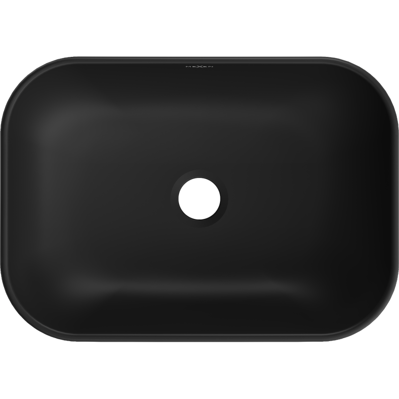 Mexen Rita lavatório de bancada 45 x 32 cm, preto mate/padrão prateado em escamas - 21084572