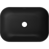 Mexen Rita lavabo sobre encimera 45 x 32 cm, negro mate - 21084585
