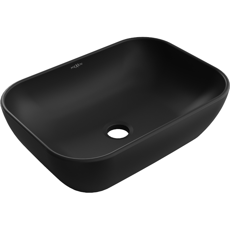 Mexen Rita lavabo sobre encimera 45 x 32 cm, negro mate - 21084585