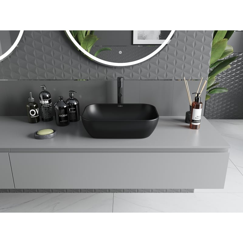 Mexen Rita countertop basin 45 x 32 cm, black matte - 21084585