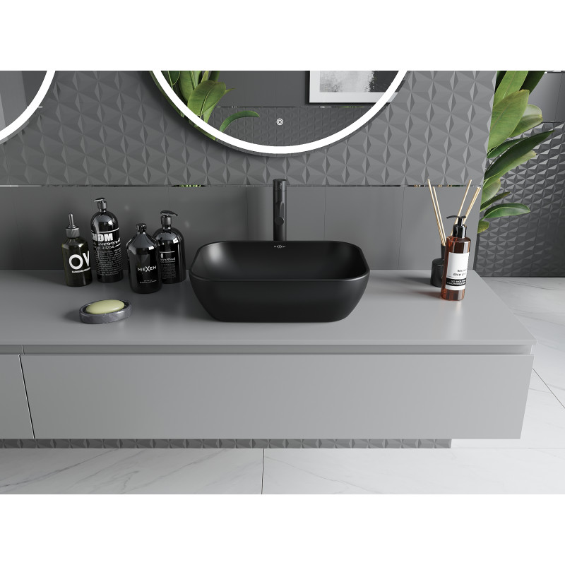 Mexen Rita opbouw wasbak 45 x 32 cm, zwarte mat - 21084585