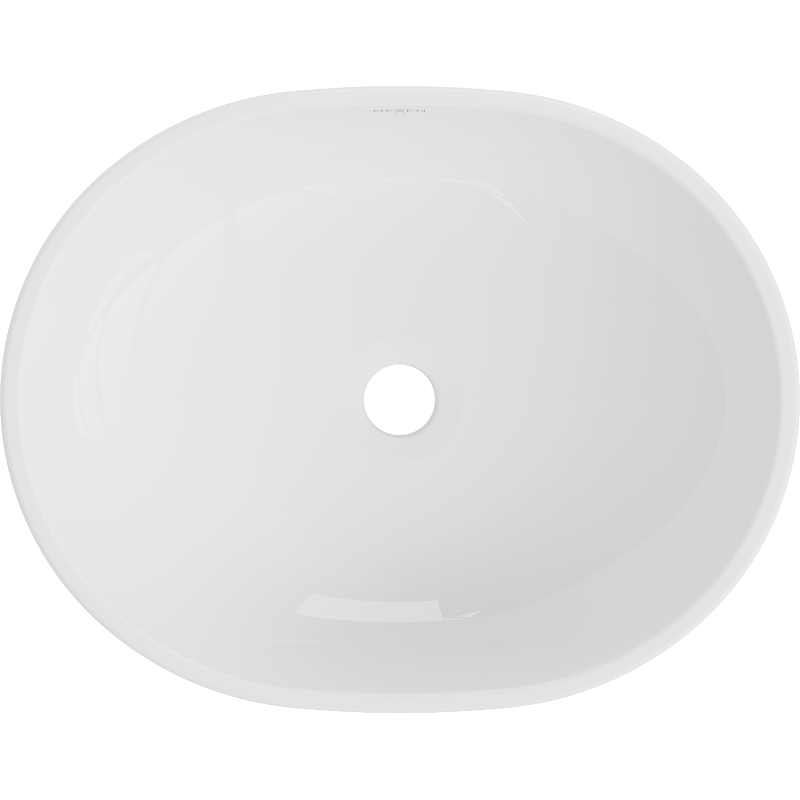 Mexen Viki lavabo da appoggio 48 x 35 cm, bianco/oro motivo squame - 21054808