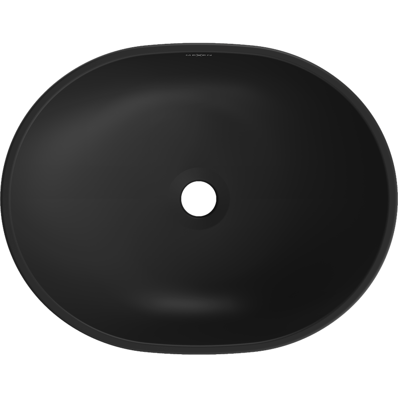 Mexen Viki lavabo sobre encimera 48 x 35 cm, negro mate/patrón de escamas plateado - 21054872