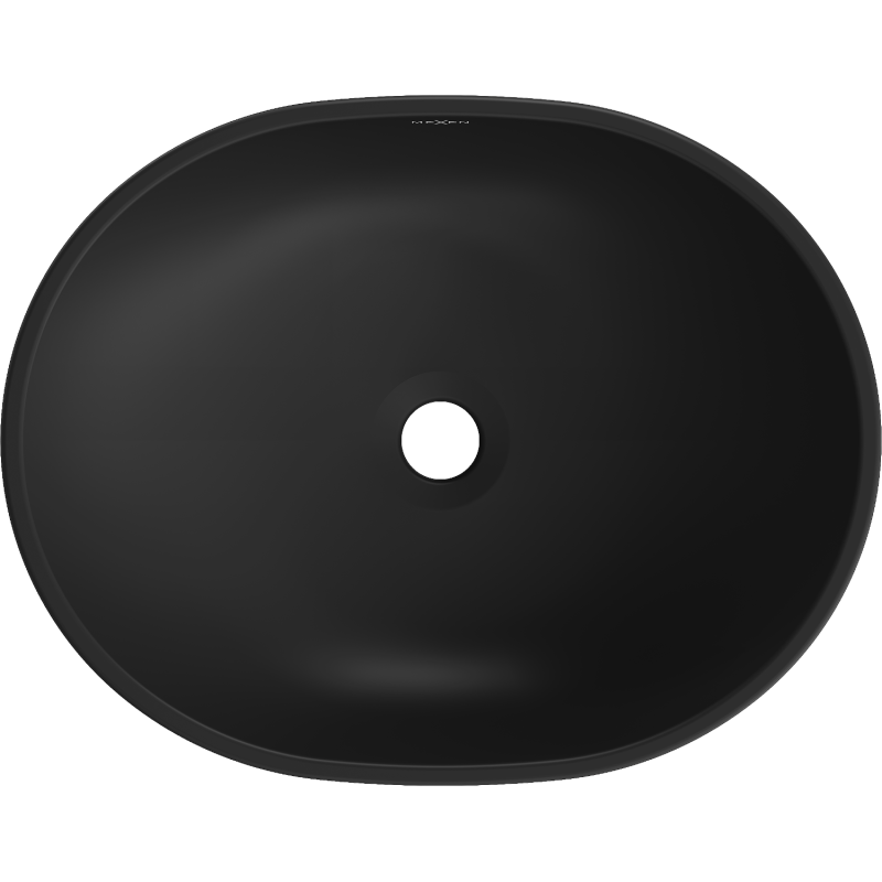 Mexen Viki lavatório de bancada 48 x 35 cm, preto mate/padrão dourado linhas - 21054877