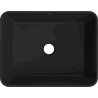 Mexen Catia lavabo à poser 48 x 37 cm, noir mat/motif lignes argentées - 21314873