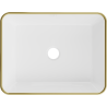 Mexen Catia lavatório de bancada 48 x 37 cm, branco/dourado padrão xadrez - 21314809