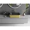 Mexen Catia lavabo sobre encimera 48 x 37 cm, negro mate/patrón dorado escamas - 21314878