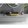 Mexen Rita countertop basin 45 x 32 cm, black matte/gold scale pattern - 21084578