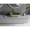 Mexen Rita countertop washbasin 45 x 32 cm, black matte/golden scale pattern - 21084578