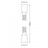 Mexen Duschschlauch 150 cm, gold - 79460-50