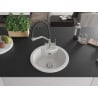 Mexen Diego 1-Bowl Granite Kitchen Sink with Duo Tap, White - 6512-20-671701-07