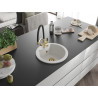 Mexen Diego fregadero de granito de 1 compartimento con grifo de cocina Duo, blanco - 6512-20-671701-57-G