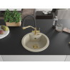 Mexen Diego fregadero de granito de 1 compartimento con grifo de cocina Duo, beige - 6512-69-671701-57-G