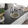 Mexen Diego single-bowl granite sink with Duo kitchen tap, beige - 6512-69-671701-70-B