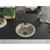 Mexen Diego Granitspüle 1-Kammer mit Küchenarmatur Duo, beige - 6512-69-671701-70-B