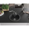 Mexen Diego Granite Sink 1-Bowl with Duo Kitchen Tap, Black Speckled - 6512-76-671701-07
