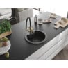 Mexen Diego 1-bowl granite sink with Duo kitchen tap, black speckled - 6512-76-671701-57-B