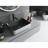 Mexen Catia umywalka nablatowa 48 x 37 cm, czarna mat/srebrna - 21314874