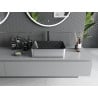 Mexen Catia umywalka nablatowa 48 x 37 cm, czarna mat/srebrna - 21314874