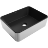 Mexen Catia countertop sink 48 x 37 cm, black matte/silver - 21314874