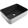 Mexen Catia lavabo à poser 48 x 37 cm, noir mat/argent - 21314874