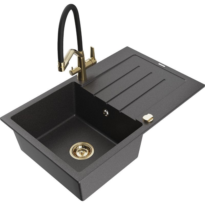 Mexen Bruno νεροχύτης από γρανίτη με 1 θάλαμο με αποστράγγιση και κουζίνα