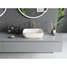 Mexen Rita lavabo à poser 45 x 32 cm, blanc/or motif à carreaux - 21084509
