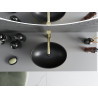 Mexen Elza lavabo de encimera 40 x 33 cm, negro mate/oro - 21014026