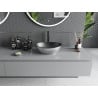 Mexen Elza countertop basin 40 x 33 cm, black matte/silver - 21014024