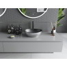 Mexen Elza opbouwwasbak 40 x 33 cm, zwarte mat/zilver - 21014024