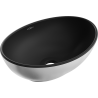 Mexen Elza countertop sink 40 x 33 cm, black matte/silver - 21014024