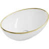 Mexen Elza countertop washbasin 40 x 33 cm, white/gold rim - 21014005
