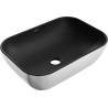 Mexen Rita countertop basin 45 x 32 cm, black matt/silver - 21084574