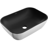 Mexen Rita countertop sink 45 x 32 cm, black matte/silver - 21084574