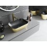 Mexen Rita countertop washbasin 45 x 32 cm, black matte/gold - 21084576