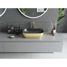 Mexen Rita lavabo de sobremesa 45 x 32 cm, negro mate/dorado - 21084576