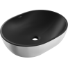 Mexen Viki opbouwkom 48 x 35 cm, zwart mat/zilver - 21054874