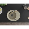 Mexen Kevin fregadero de granito de una cubeta con grifo de cocina Duo, beige - 6517-69-671701-57-B