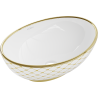 Mexen Elza lavabo à poser 40 x 33 cm, blanc/doré motif quadrillage - 21014009