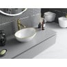 Mexen Elza lavabo da appoggio 40 x 33 cm, bianco/oro bordo - 21014005
