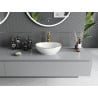 Mexen Elza lavabo à poser 40 x 33 cm, bord blanc/or - 21014005