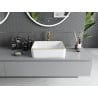 Mexen Catia lavabo à poser 48 x 37 cm, blanc/or bord - 21314805