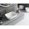 Mexen Rita opbouw wasbak 45 x 32 cm, wit/gouden rand - 21084505