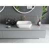 Mexen Rita lavabo à poser 45 x 32 cm, blanc/or bord - 21084505
