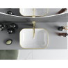 Mexen Rita lavabo de sobreponer 45 x 32 cm, blanco/borde dorado - 21084505