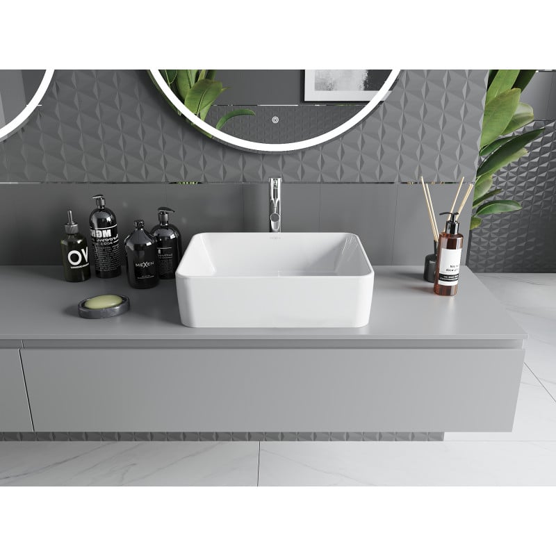 Mexen Catia lavabo de encimera 48 x 37 cm, blanco - 21314800