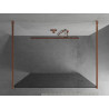 Mexen Kioto freistehende Duschwand 100 x 200 cm, Graphit 8 mm, Roségold - 800-100-002-60-40